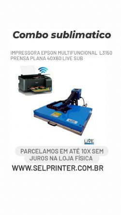 combo  prensa 40x60+ impressora Epson l3150 +suprimentos